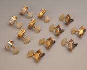 Vintage Guild tuning machines prior to restoration.