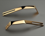 Vintage Guild pickguard brackets after restoration.